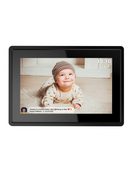 
PFF-1021B 10.1" skaitmeninis nuotraukų rėmelis 16 GB „Wi-Fi“ microSD – juodas
