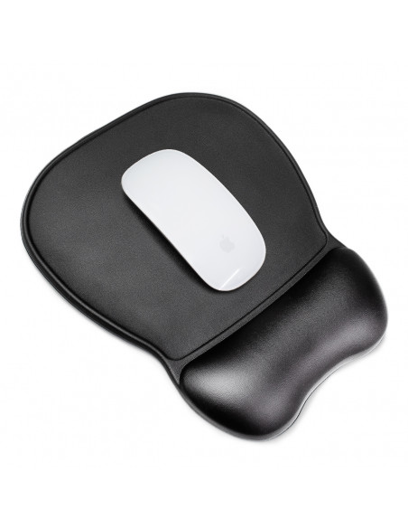 
Ergonomiškas pelės kilimėlis ir riešo atrama, gelis, eko oda, didelis, neslystantis - juodas
