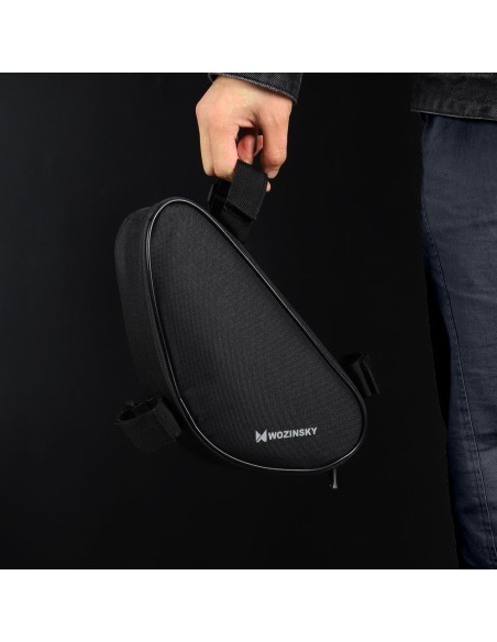 Dviračio rėmo krepšys 1,5 l juodas