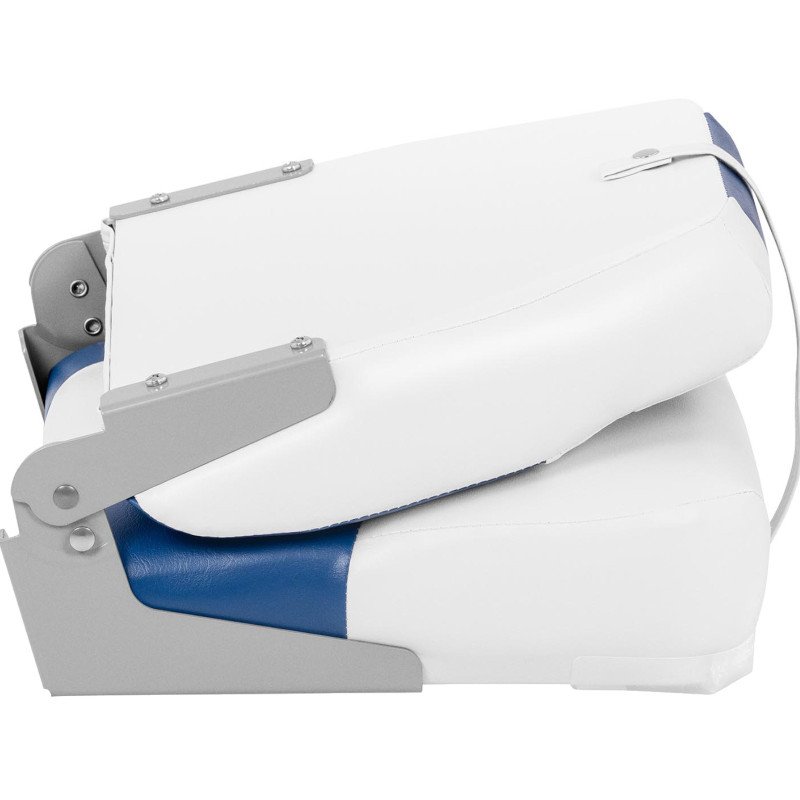 Sulankstomas fotelis motorlaivui 40 x 40 x 50 cm balta ir mėlyna