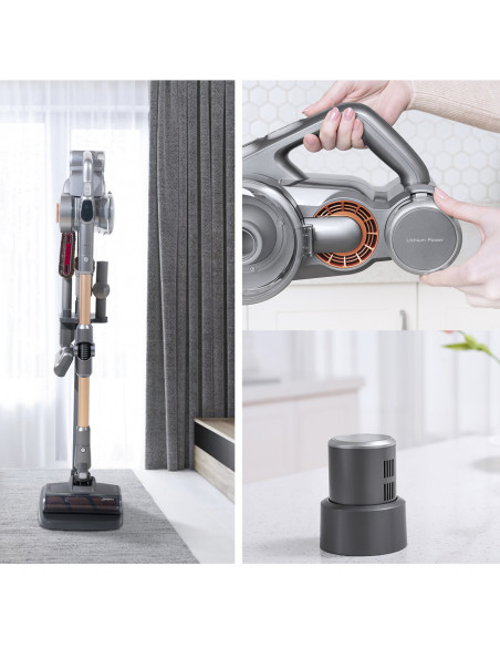 
H9 Pro LED ECO 600 W daugiafunkcis belaidis dulkių siurblys
