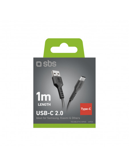 
USB-A - USB-C laidas 1 m - juodas
