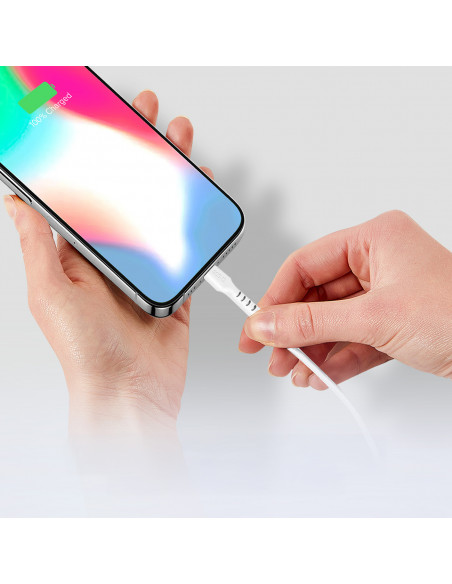 
USB-C PD 25W 1 m laidas – baltas
