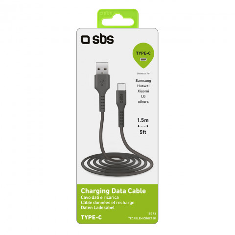 
USB-A - USB-C laidas 1,5 m - juodas
