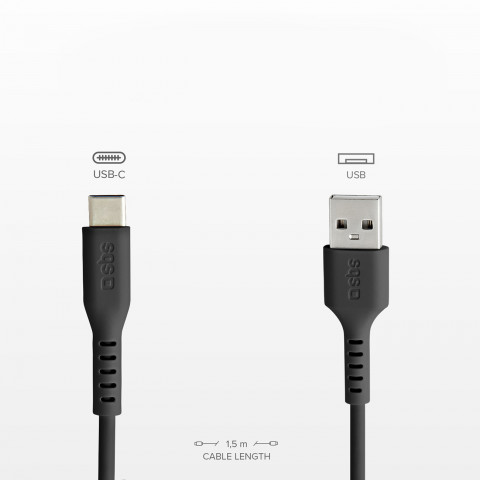 
USB-A - USB-C laidas 1,5 m - juodas
