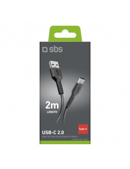 
USB-A - USB-C laidas 2 m - juodas
