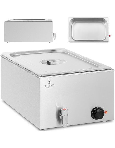 Bain marie elektrinis šildytuvas su čiaupu GN 1/1 600 W Bain marie elektrinis šildytuvas su čiaupu GN 1/1 600 W