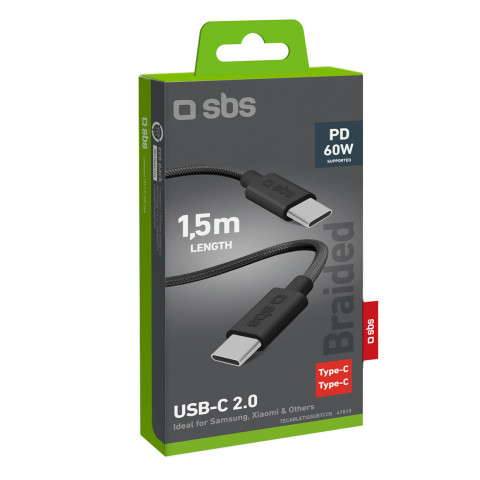
USB-C 60W pintas laidas 1,5 m – juodas
