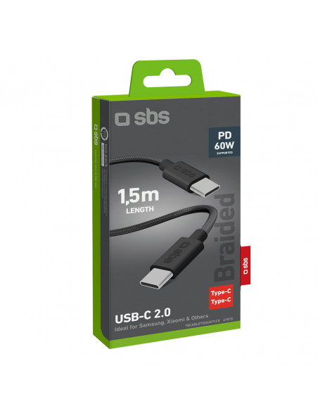 
USB-C 60W pintas laidas 1,5 m – juodas
