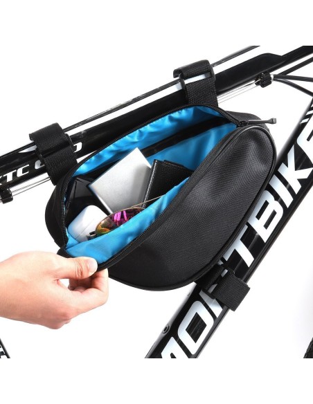 Dviračio rėmo krepšys 1,5 l juodas