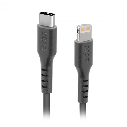 
USB-C - iPhone Lightning kabelis 1 m - juodas
