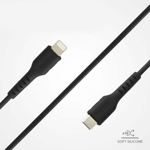 
USB-C - iPhone Lightning kabelis 1 m - juodas
