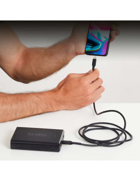 
USB-C - iPhone Lightning kabelis 1 m - juodas
