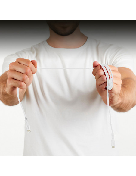 
„MFi“ sertifikuotas USB-C į „iPhone Lightning“ laidas, 1 m – baltas
