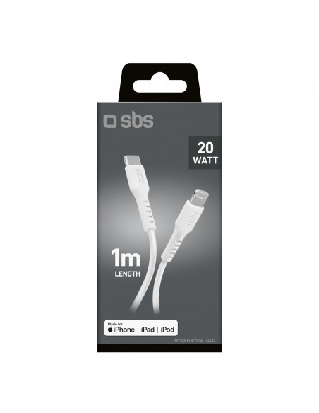 
„MFi“ sertifikuotas USB-C į „iPhone Lightning“ laidas, 1 m – baltas
