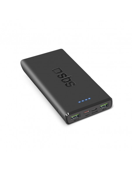 
10000 mAh išorinė baterija su maitinimo šaltiniu, 20 W, juoda
