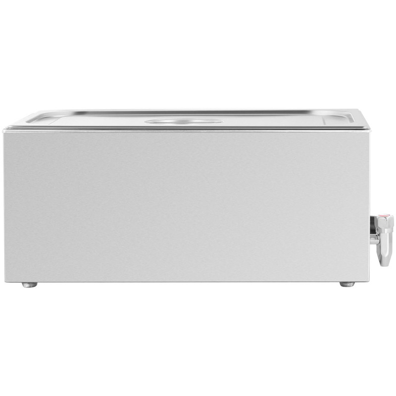 Bain marie elektrinis šildytuvas su čiaupu GN 1/1 600 W