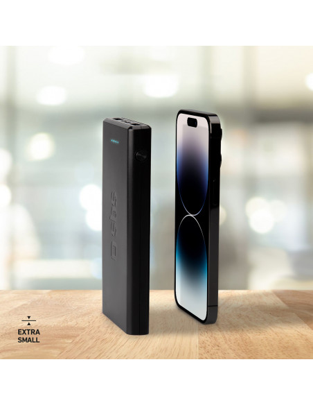 
10000 mAh išorinė baterija su maitinimo šaltiniu, 20 W, juoda
