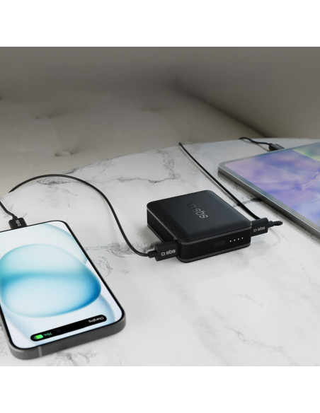 
10000 mAh išorinė baterija su įkrovikliu (Power Delivery) – juoda
