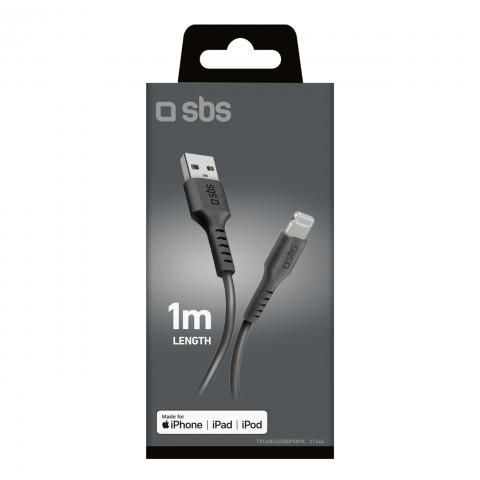 
„MFi“ sertifikuotas USB-A į „iPhone Lightning“ laidas, 1 m – juodas
