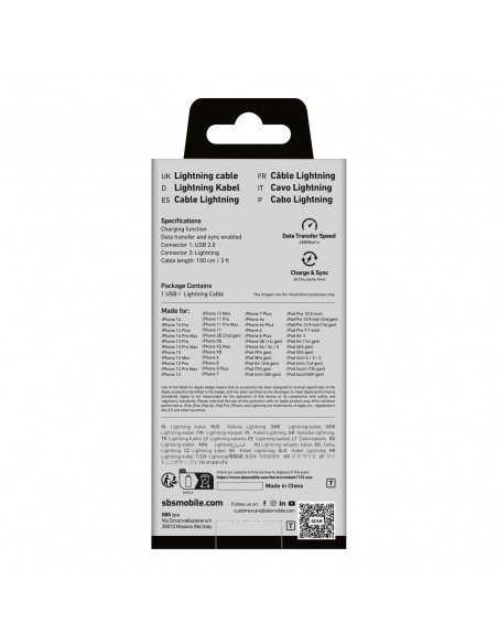 
„MFi“ sertifikuotas USB-A į „iPhone Lightning“ laidas, 1 m – juodas
