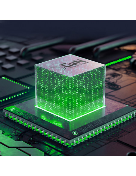 
„GaN“ sieninis įkroviklis su maitinimo šaltiniu 65 W – juodas
