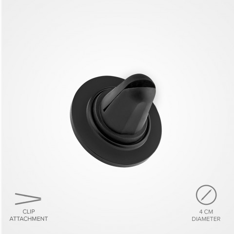 
Magnetinis automobilinis išmaniųjų telefonų laikiklis, 40 mm skersmens, skirtas oro išleidimo angai - juodas
