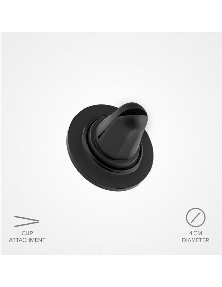 
Magnetinis automobilinis išmaniųjų telefonų laikiklis, 40 mm skersmens, skirtas oro išleidimo angai - juodas
