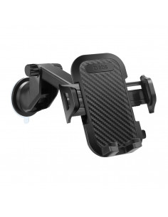 
Teleskopinis automobilio išmaniojo telefono laikiklis su siurbtuku – juodas
