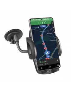 
Automobilinis laikiklis išmaniesiems telefonams iki 6,8 colio, skirtas priekiniam stiklui – juodas
