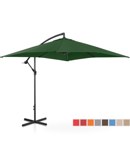 Sodo skėtis ant kvadratinio stulpo 250 x 250 cm žalias Sodo skėtis ant kvadratinio stulpo 250 x 250 cm žalias