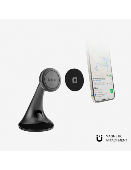 
„MagSafe“ magnetinis išmaniojo telefono laikiklis prietaisų skydeliui ir priekiniam stiklui – juodas
