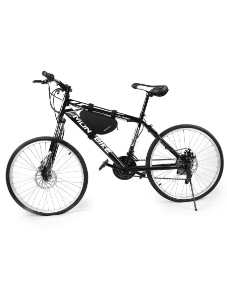 Dviračio rėmo krepšys 1,5 l juodas