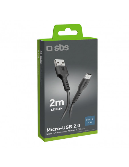 
USB-A - Micro USB 2m laidas - juodas
