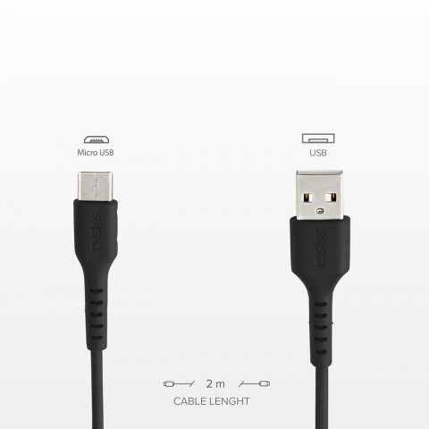 
USB-A - Micro USB 2m laidas - juodas
