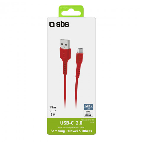 
USB-A - USB-C laidas 1,5 m - raudonas
