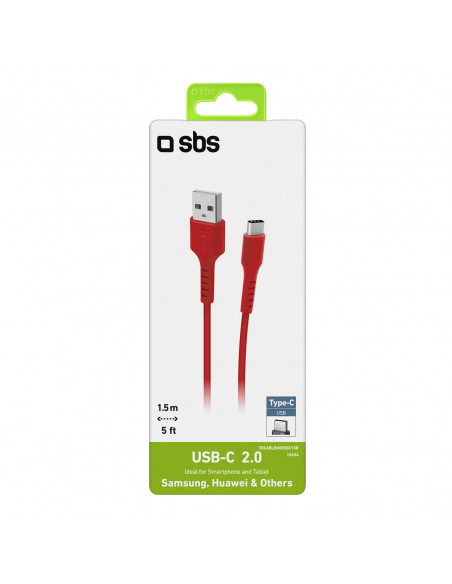 
USB-A - USB-C laidas 1,5 m - raudonas
