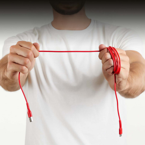 
USB-A - USB-C laidas 1,5 m - raudonas
