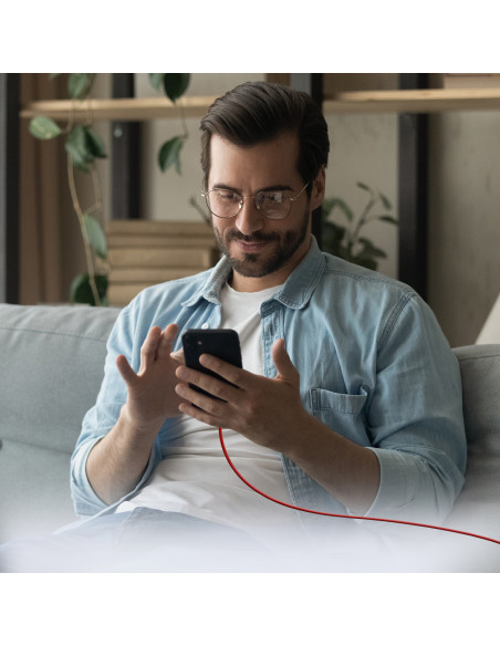 
USB-C 60W pintas laidas 1,5 m – raudonas
