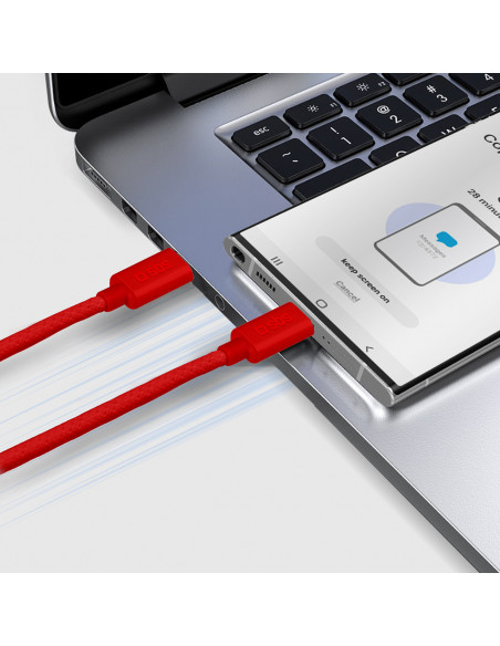 
USB-C 60W pintas laidas 1,5 m – raudonas
