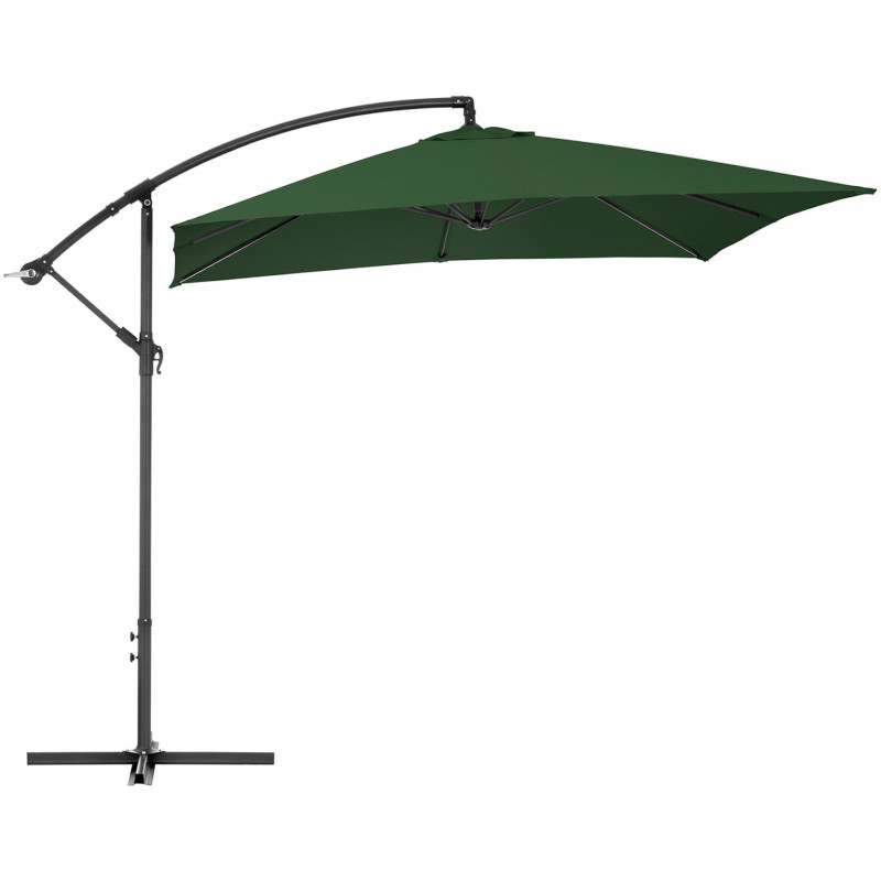 Sodo skėtis ant kvadratinio stulpo 250 x 250 cm žalias