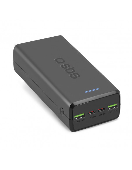 
Nešiojamoji baterija 30000 mAh USB-C USB-A - juoda
