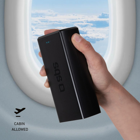 
Nešiojamoji baterija 30000 mAh USB-C USB-A - juoda
