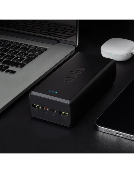 
Nešiojamoji baterija 30000 mAh USB-C USB-A - juoda
