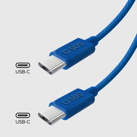 
USB-C pintas kabelis - USB-C 60W 1.5m - mėlynas
