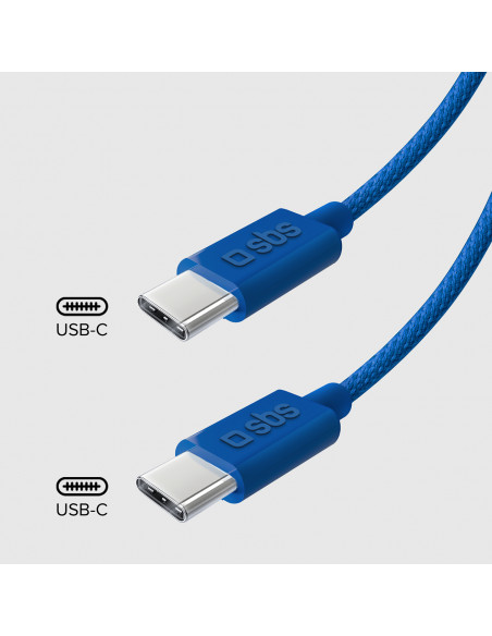 
USB-C pintas kabelis - USB-C 60W 1.5m - mėlynas
