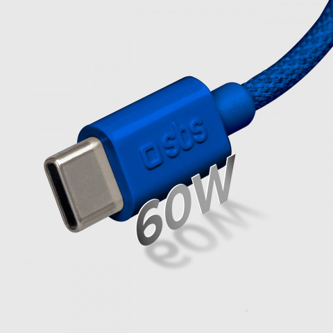 
USB-C pintas kabelis - USB-C 60W 1.5m - mėlynas
