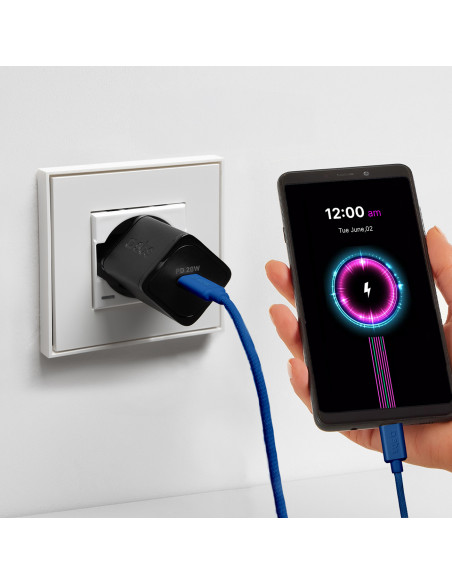 
USB-C pintas kabelis - USB-C 60W 1.5m - mėlynas
