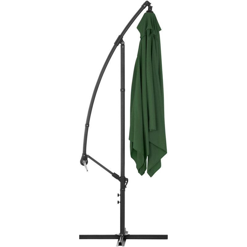 Sodo skėtis ant kvadratinio stulpo 250 x 250 cm žalias