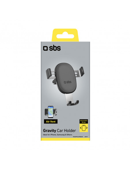 
„Gravity“ automobilio laikiklis išmaniajam telefonui ant ventiliacijos angos – juodas
